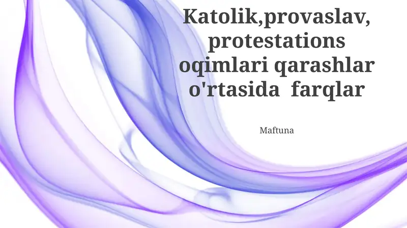 Protestantlar Muqaddas Kitobga individual talqinni urg'u beradilar