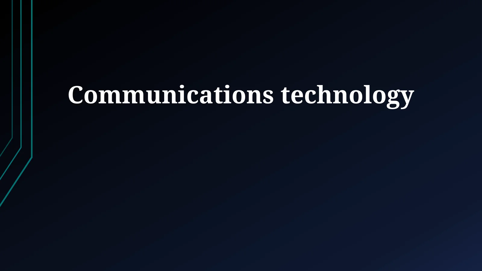 Communications technology