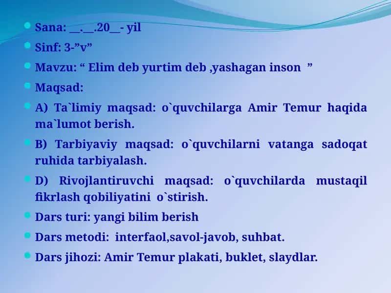Amir Temur hayoti