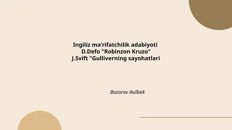 Ingiliz maʼrifatchilik adabiyoti