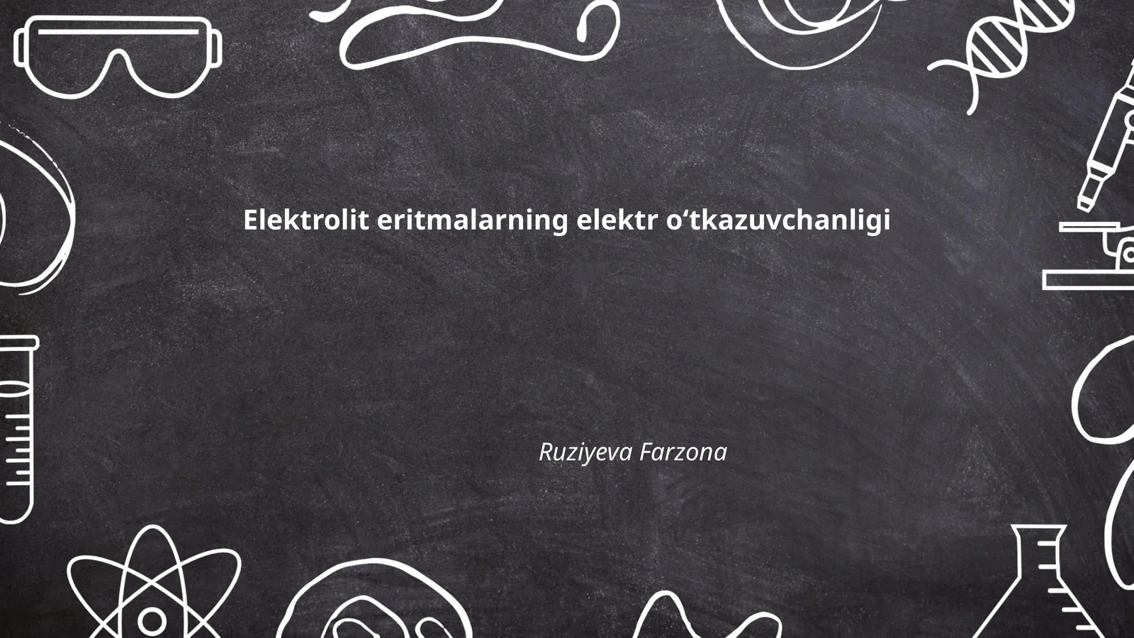 Elektrolit eritmalarning elektr oʻtkazuvchanligi