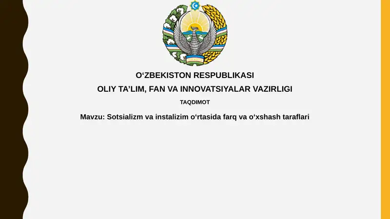 Sotsializm va installizm: Taqqoslash va o'xshashliklar