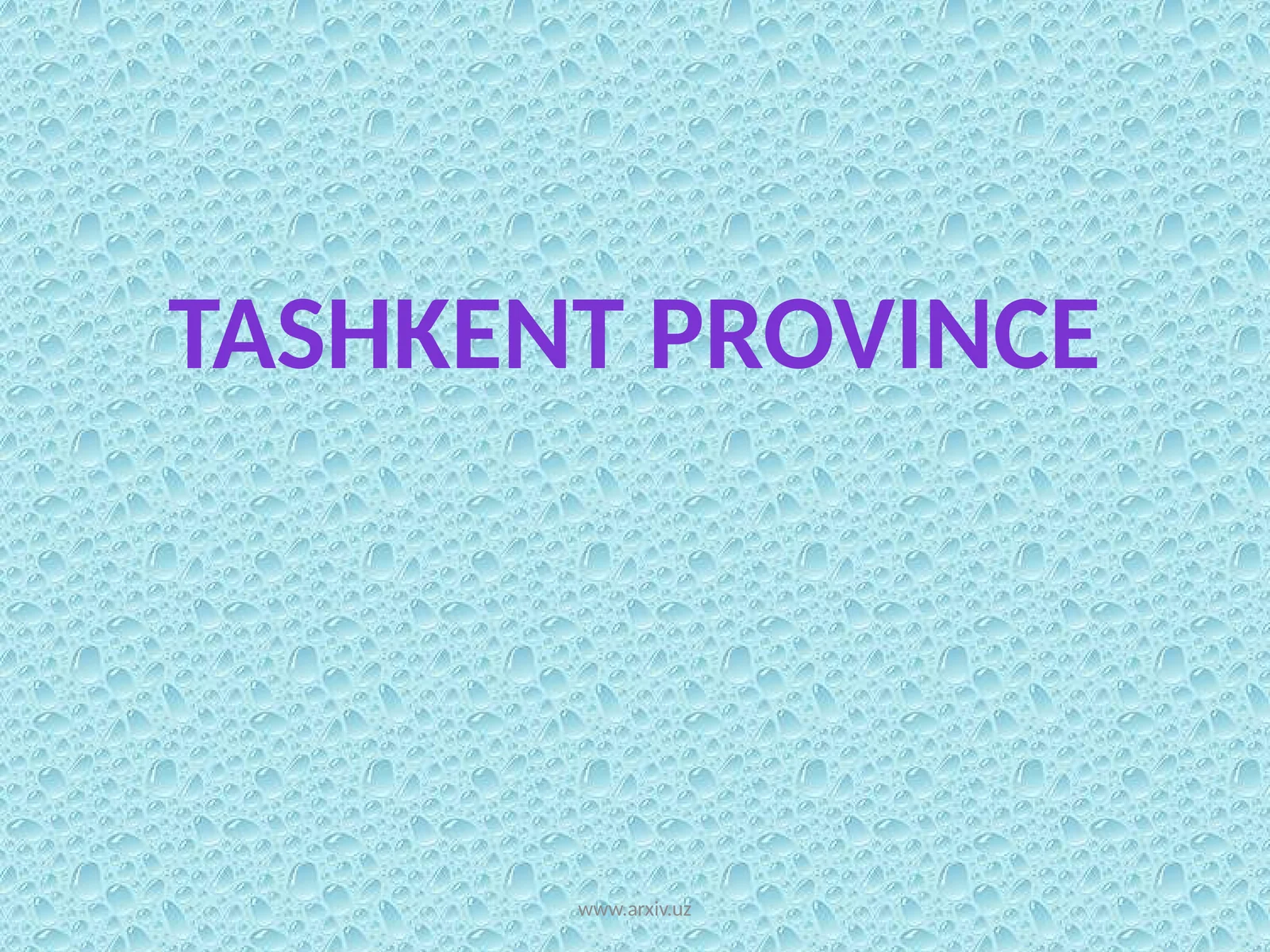 Tashkent province