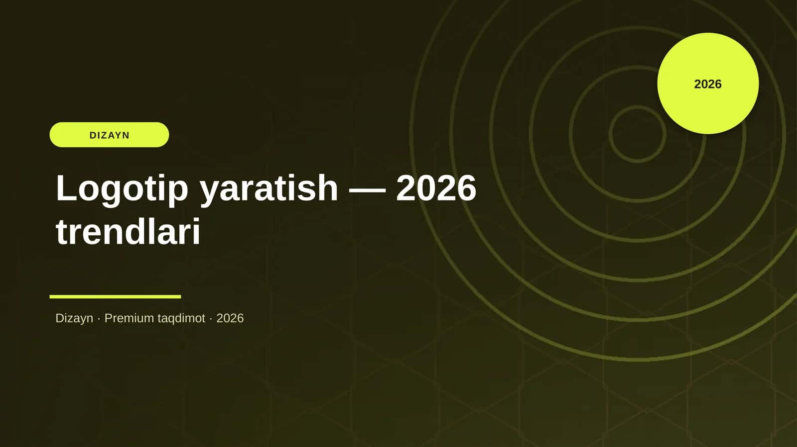 Logotip yaratish — 2026 trendlari