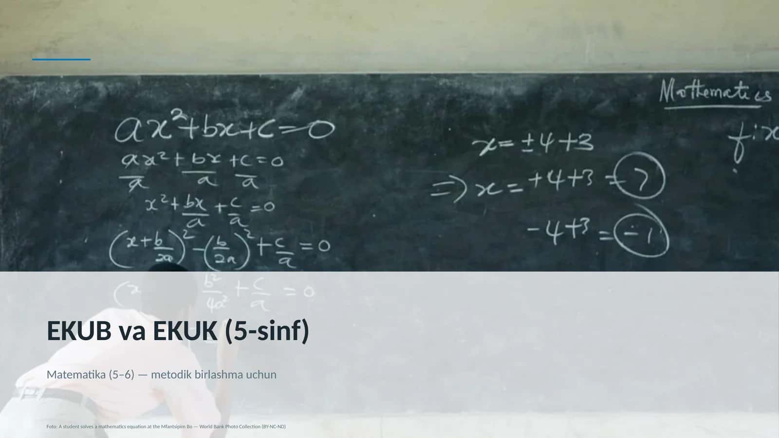 Matematika (5–6) — metodik birlashma uchun