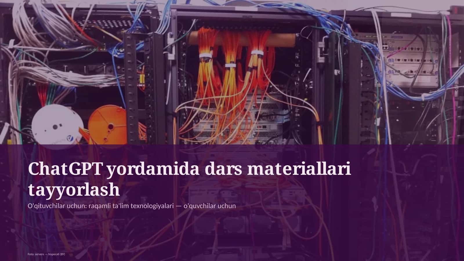 ChatGPT yordamida dars materiallari tayyorlash