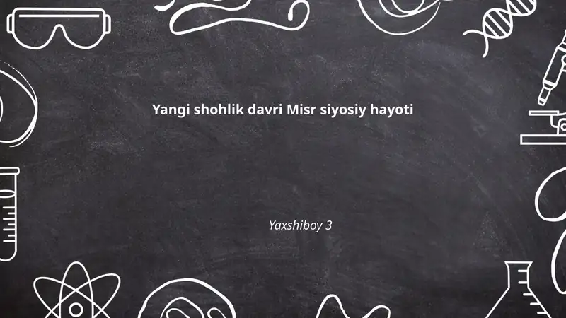 Yangi shohlik davri Misr siyosiy hayoti