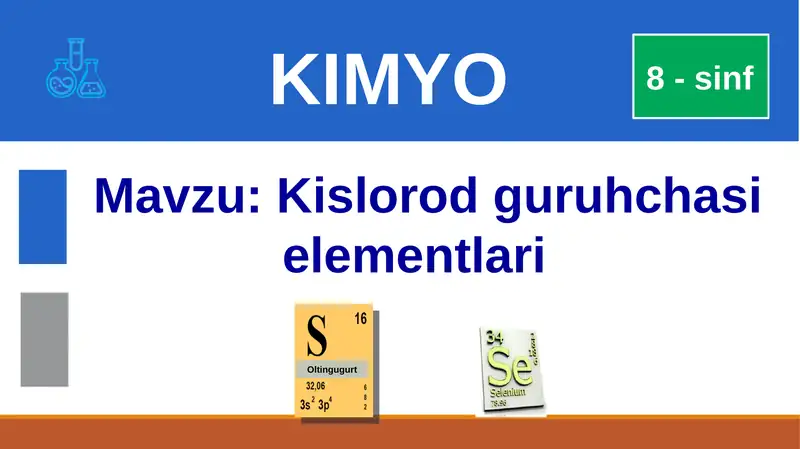 Kislorod guruhchasi elementlari