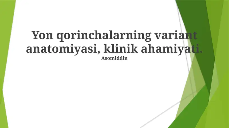 Bachadon bўyni variant anatomiyasi