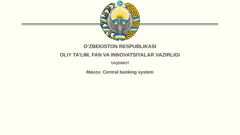 Markaziy bank tizimi