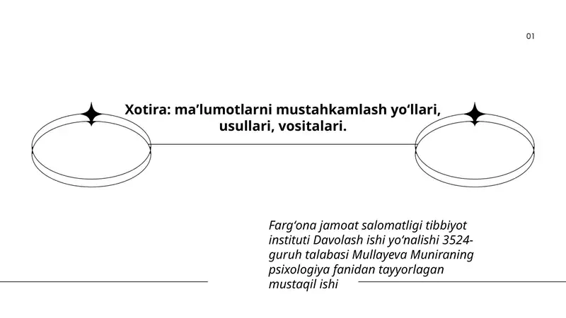 Xotira: maʼlumotlarni mustahkamlash yoʻllari, usullari, vositalari