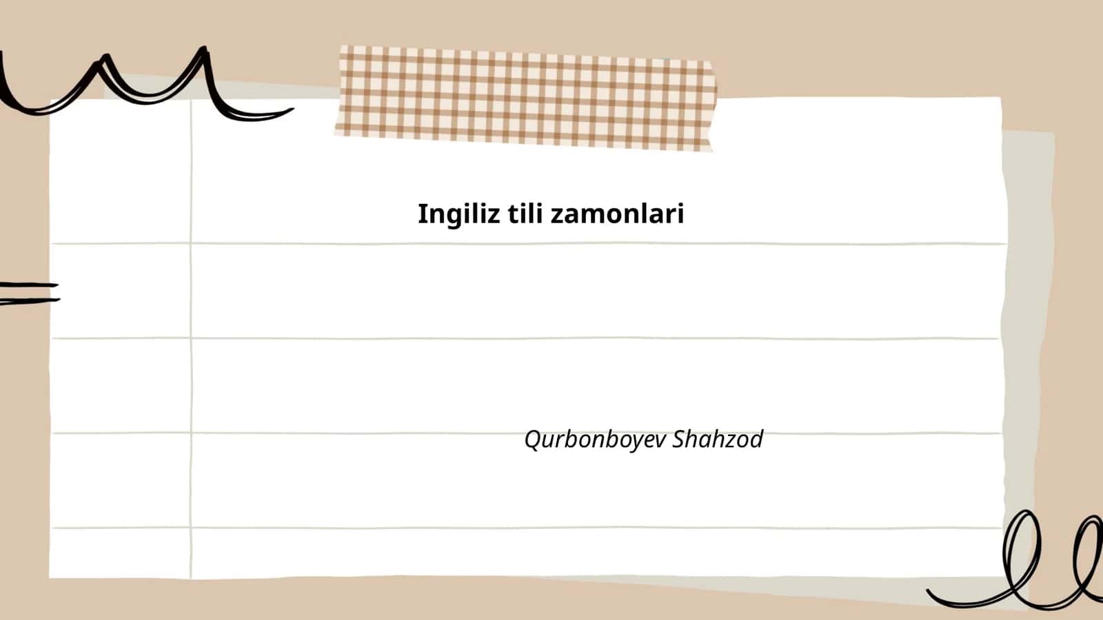 Ingiliz tili zamonlari