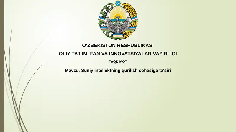 Sun'iy intellektning qurilish sohasiga ta'siri