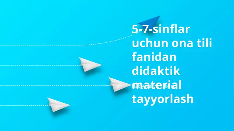 Ona tili fanidan didaktik materiallar