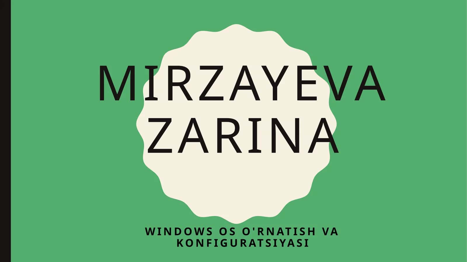 Windows O'rganish va konfiguratsiyasi