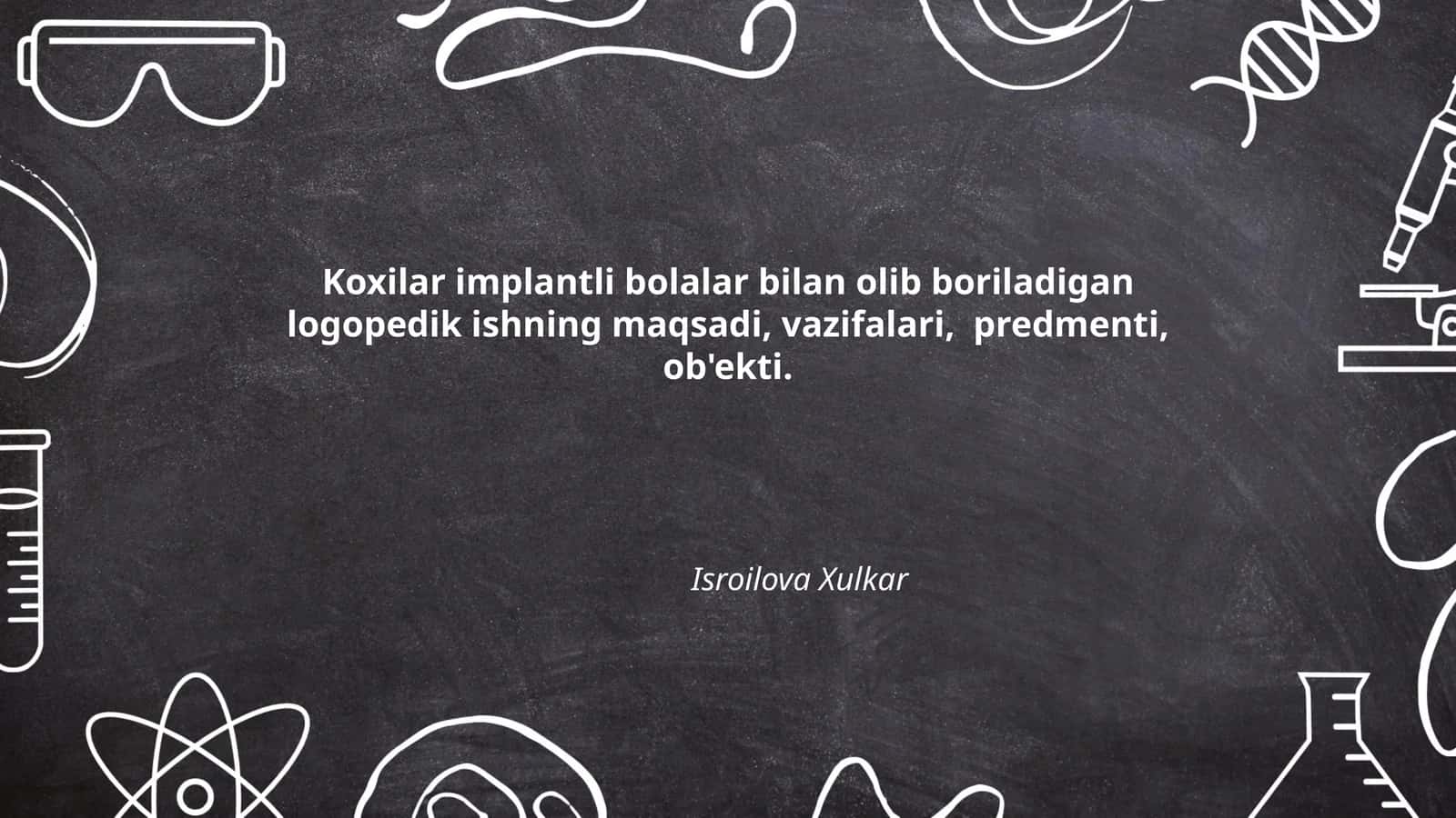 Koxilar Implantli Bolalar Logopedik ishi