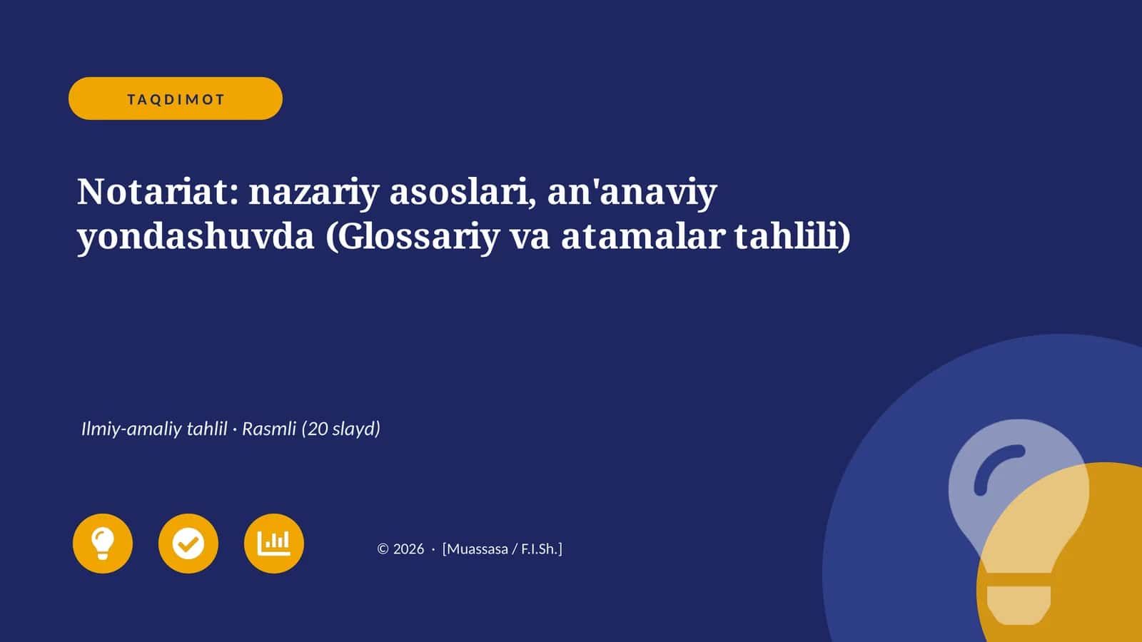 Notariat: nazariy asoslari, an'anaviy yondashuvda (Glossariy va atamalar tahlili)