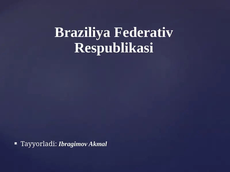 Braziliya Federativ Respublikasi