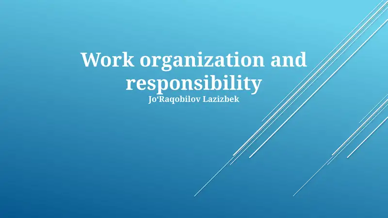 Strategies for Success, cultivating responsibility, and defining work organization. Learn about effective project management tools, communication platforms, task delegation, and accountability