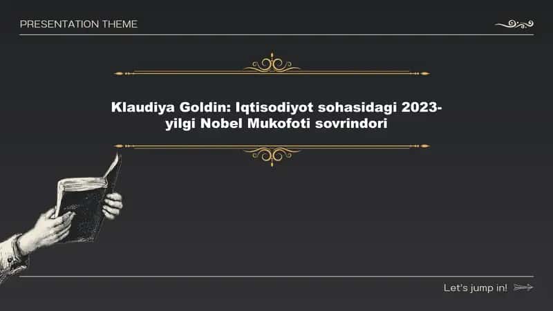 Klaudiya Goldin: Iqtisodiyot sohasidagi 2023-yilgi Nobel Mukofoti sovrindori