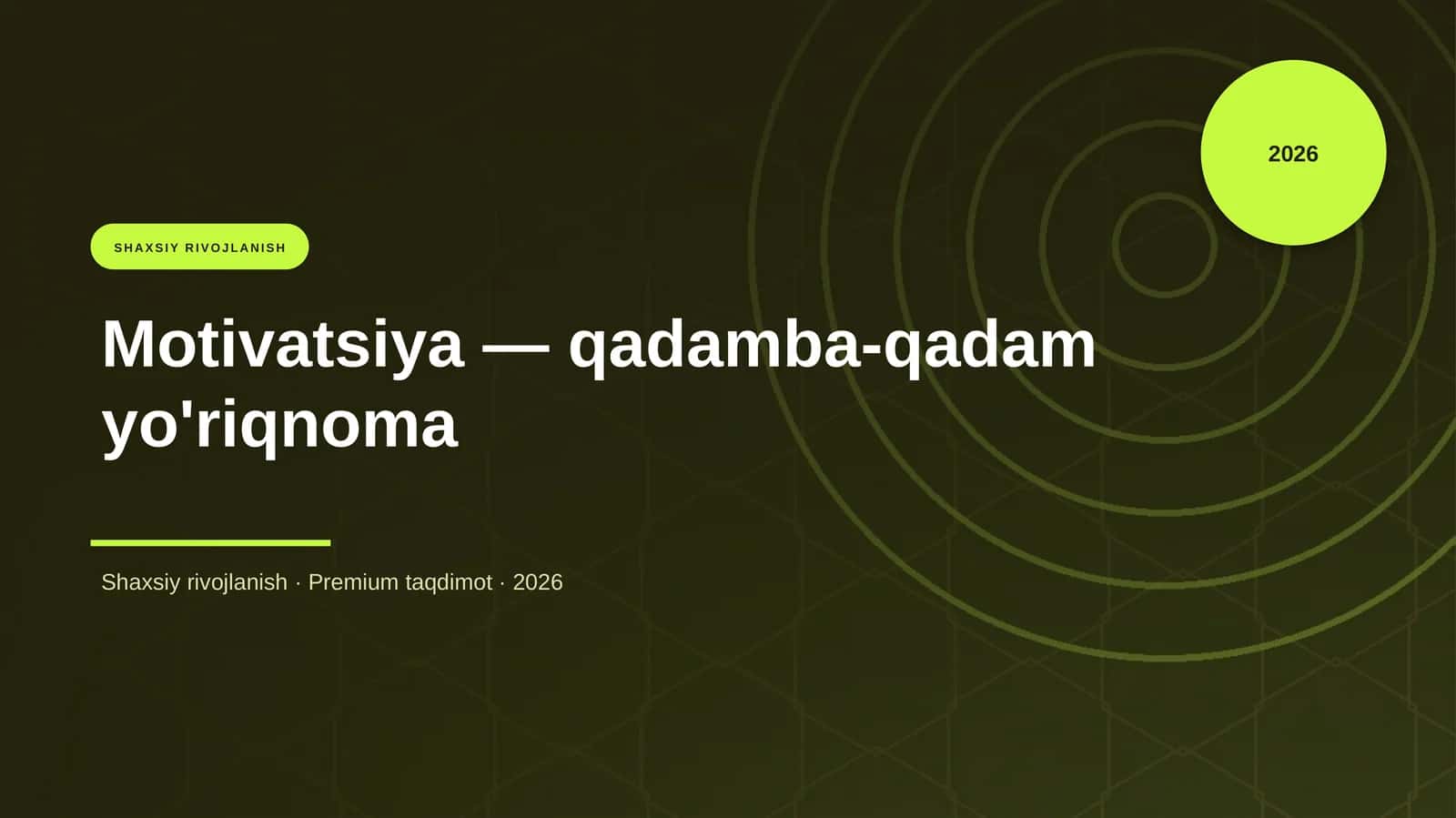 Motivatsiya — qadamba-qadam yo'riqnoma