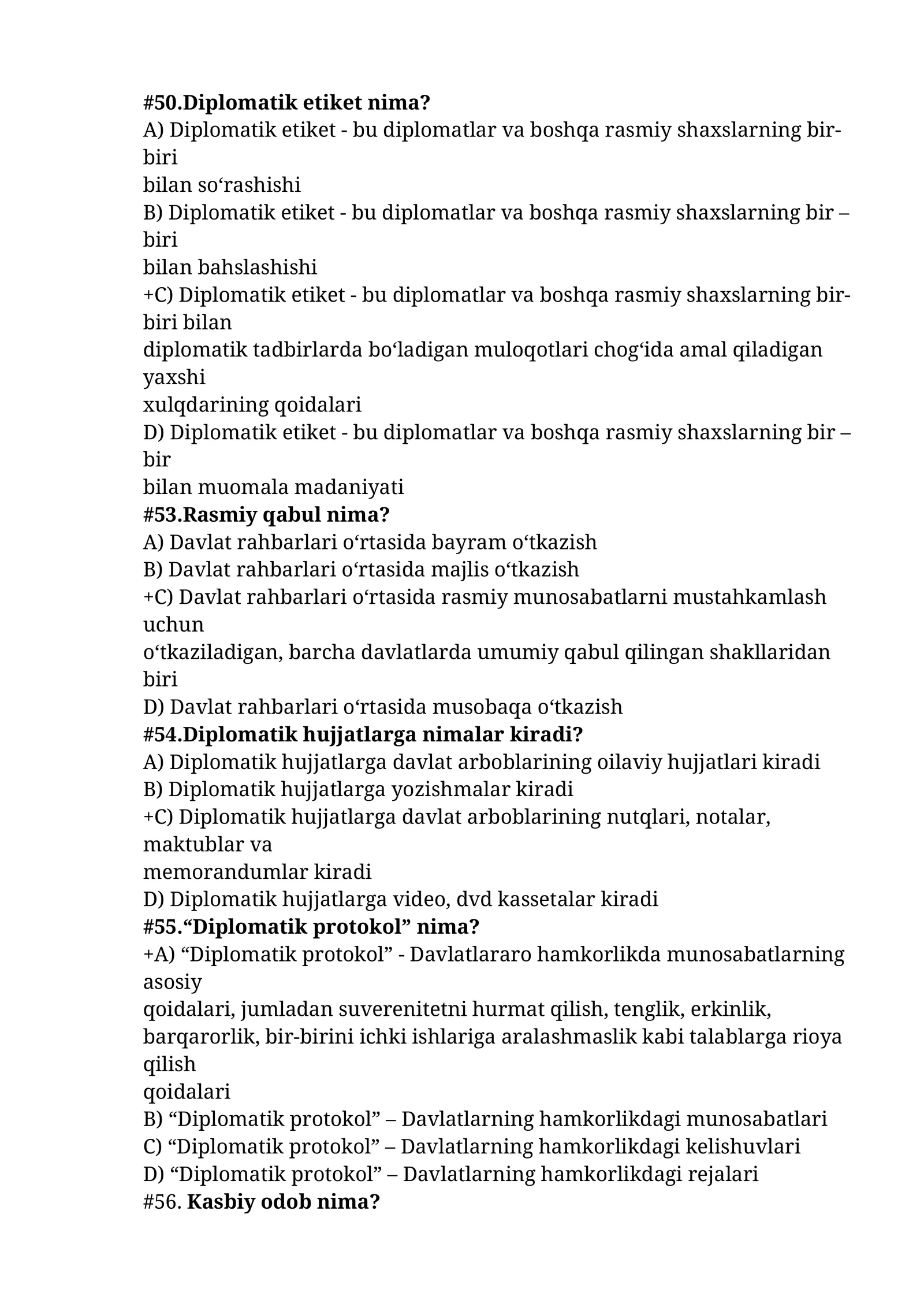 Diplomatik etiket nima?