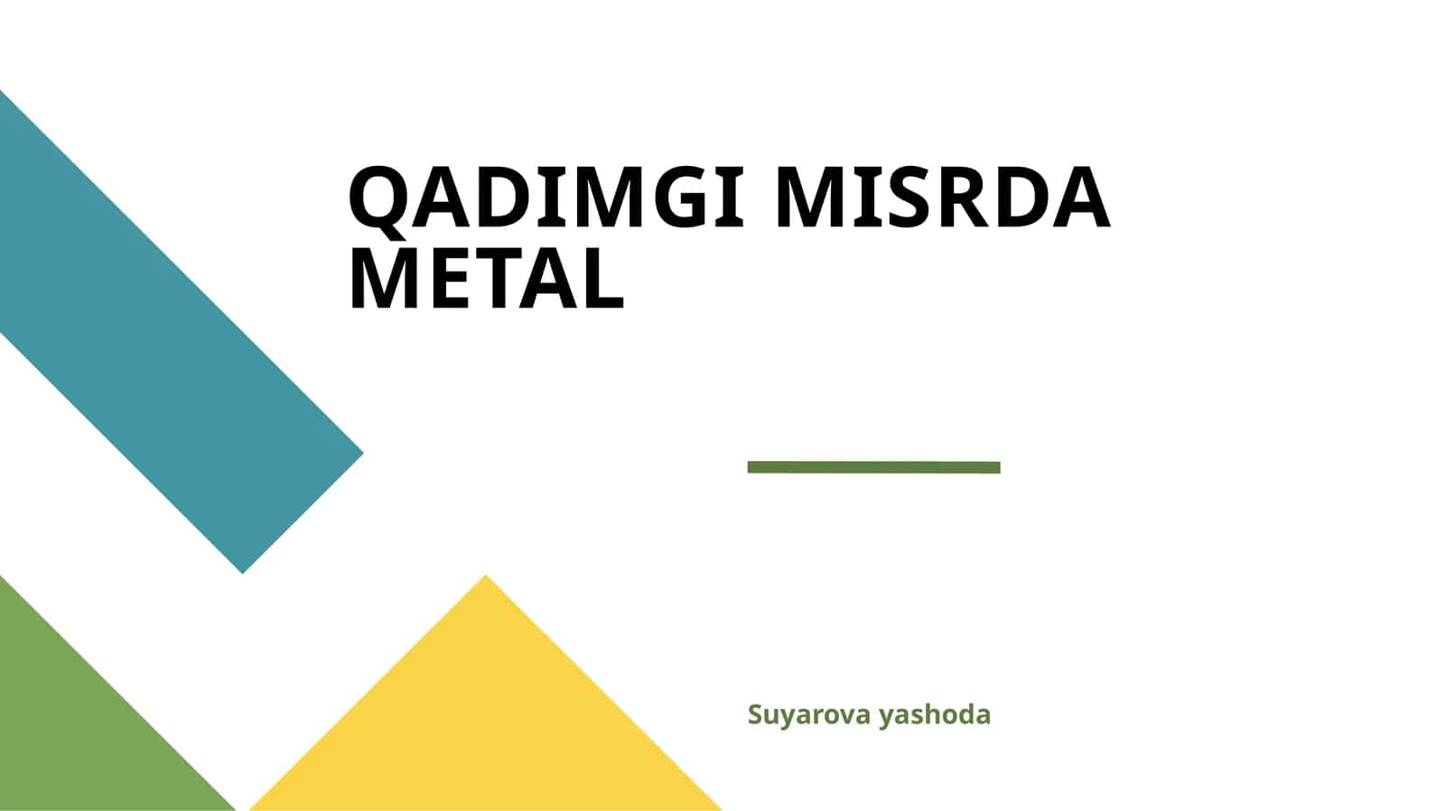 QADIMGI MISRDA METAL