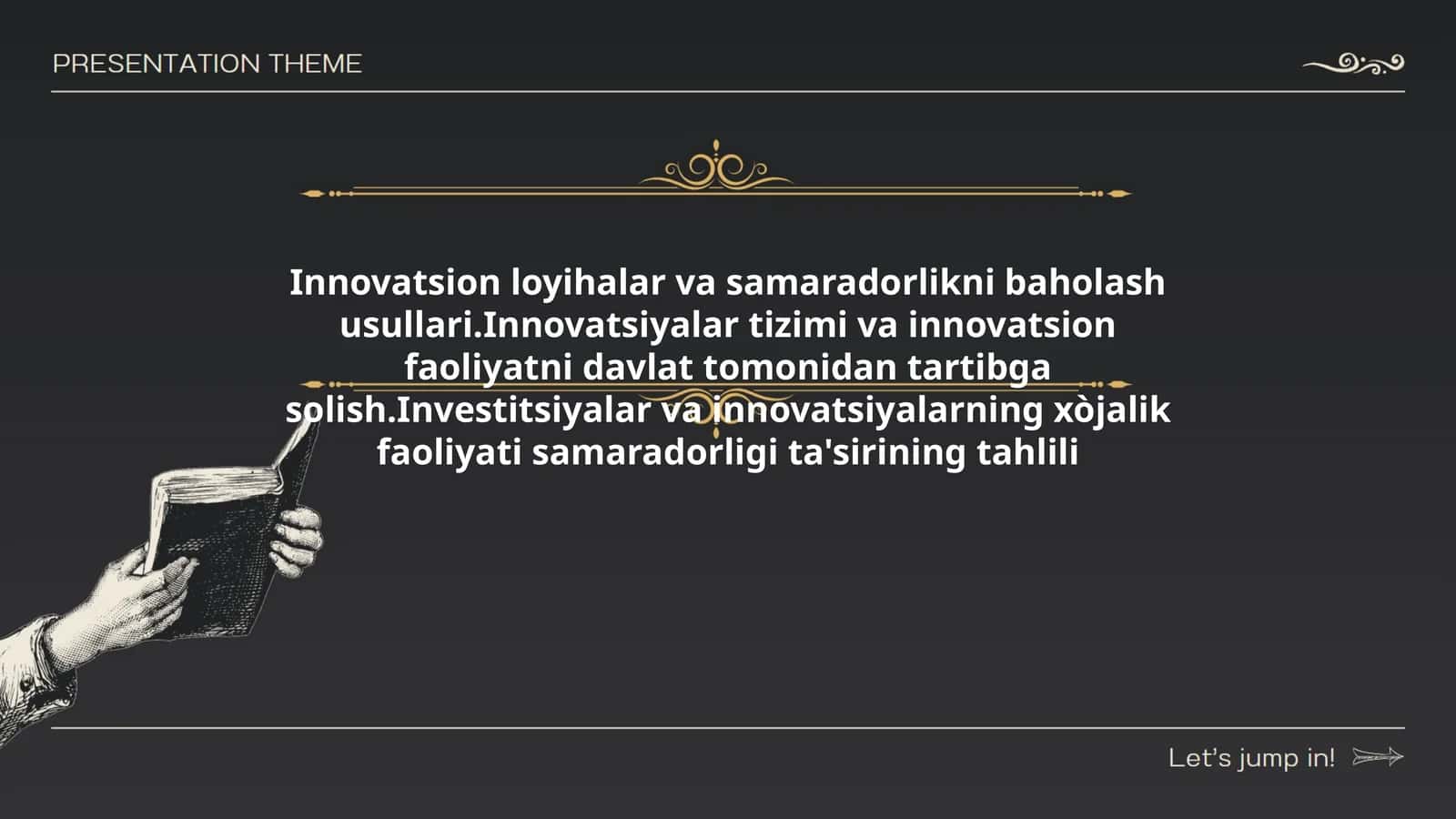 Innovatsion loyihalar va samaradorlikni baholash usullari