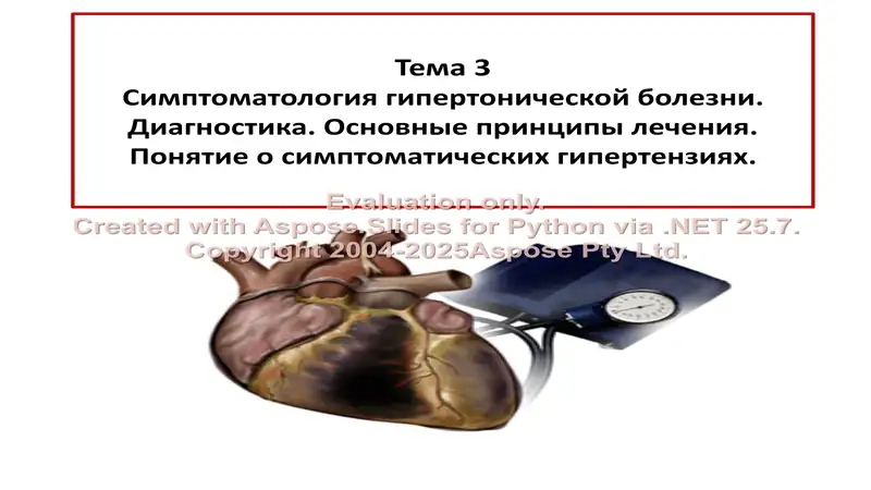 Артериальная гипертония: симптоматика, диагностика и лечение