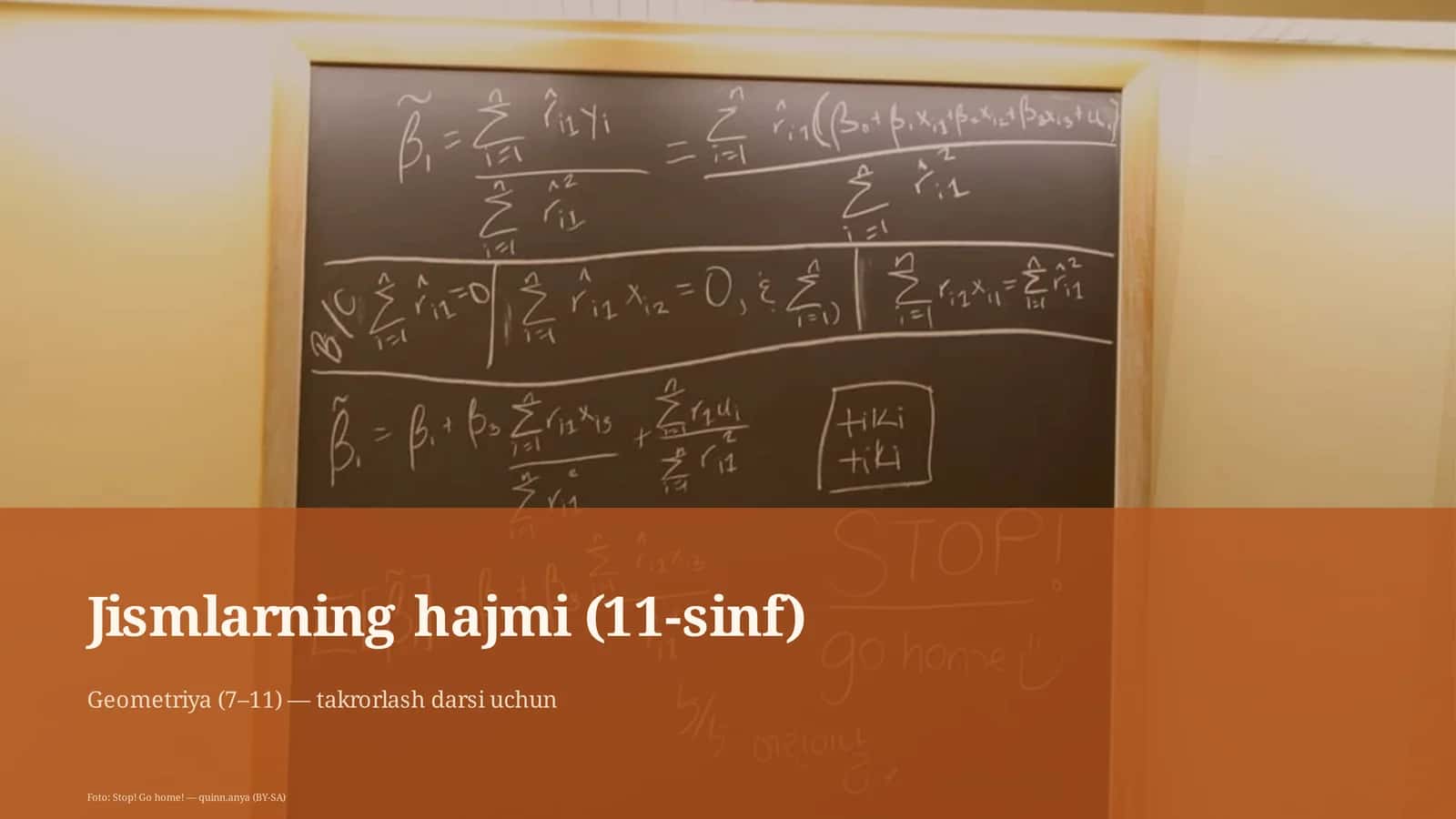 Jismlarning hajmi (11-sinf)