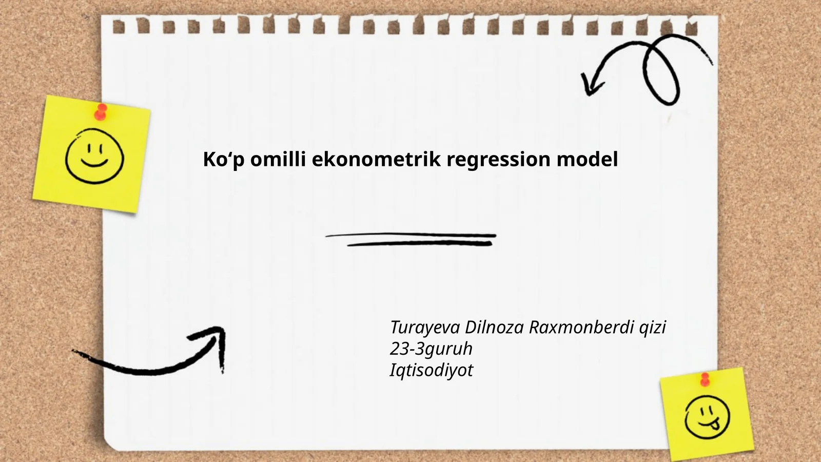 Koʻp omilli ekonometrik regression model