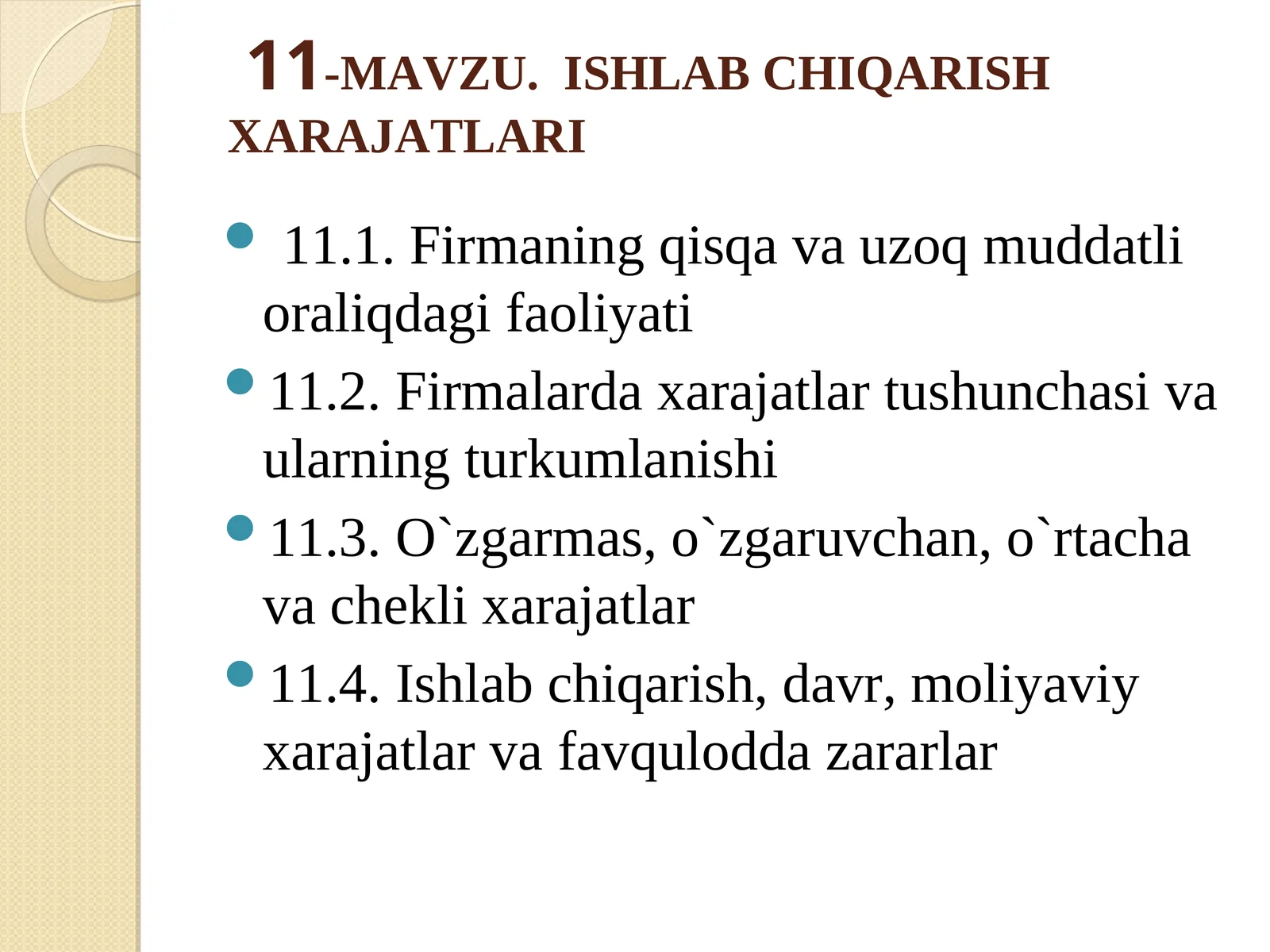 Ishlab chiqarish xarajatlari