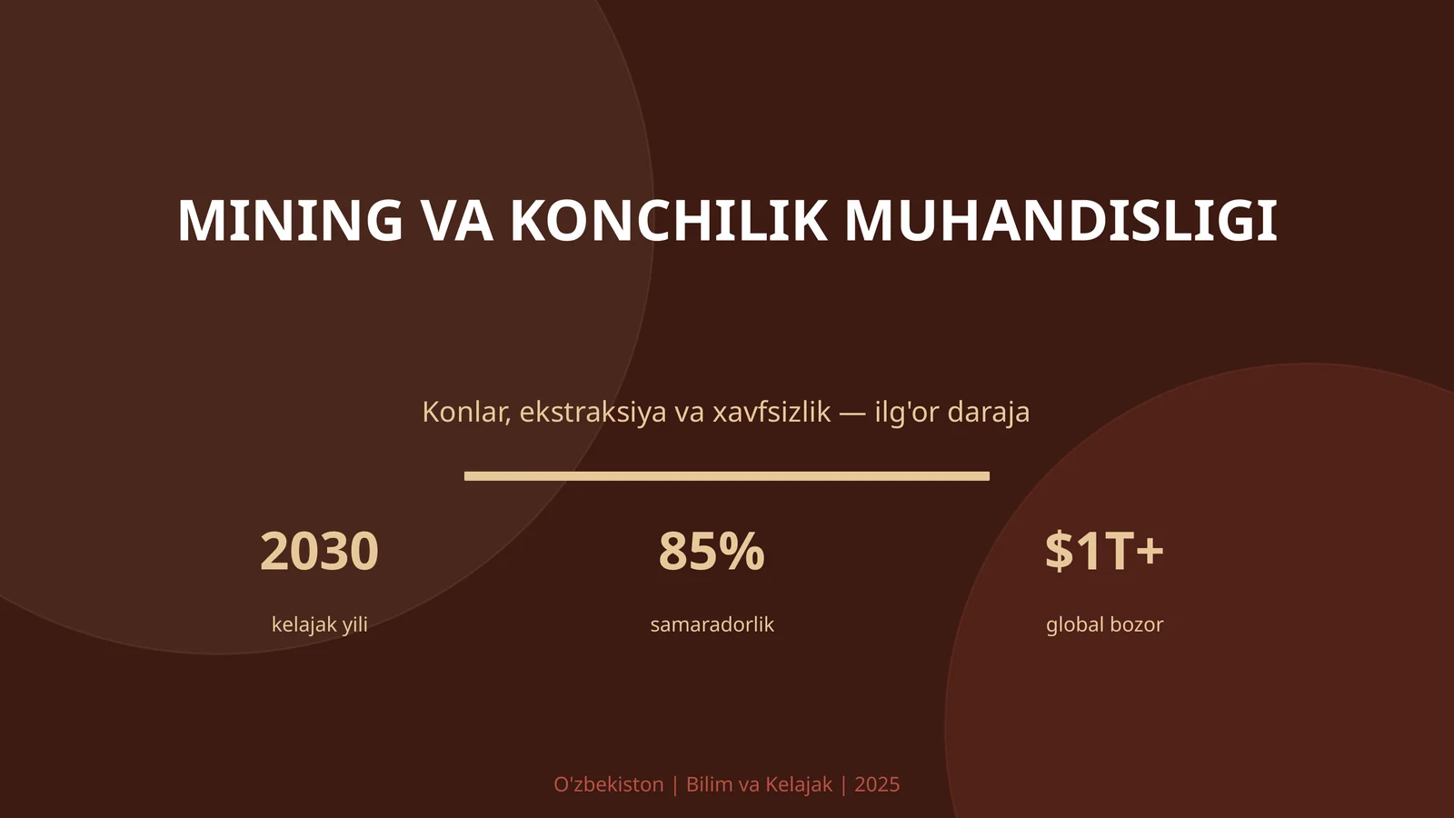 MINING VA KONCHILIK MUHANDISLIGI
