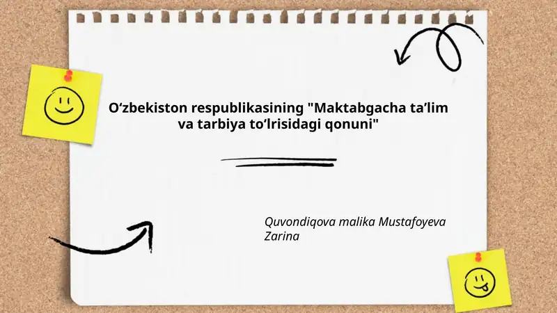 Maktabgacha taʼlim va tarbiya toʻgʻrisidagi qonun