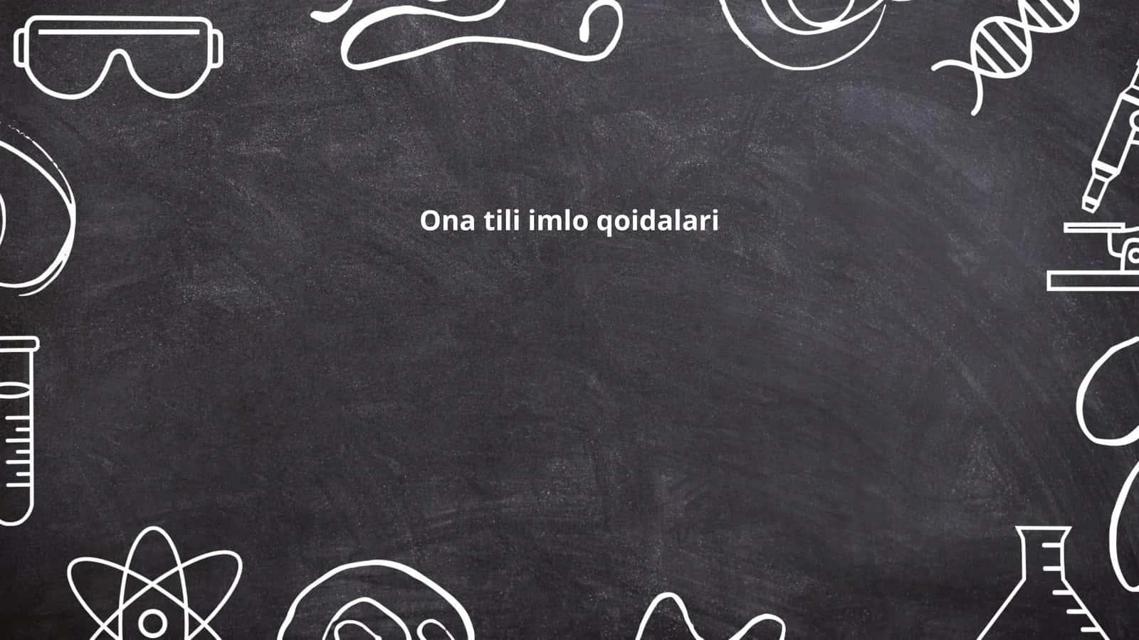 Ona tili imlo qoidalari