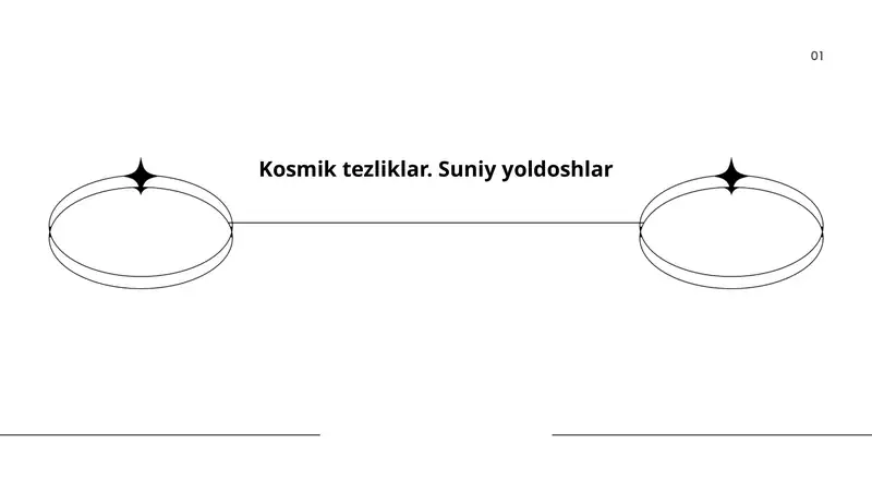 Kosmik tezliklar. Suniy yoldoshlar