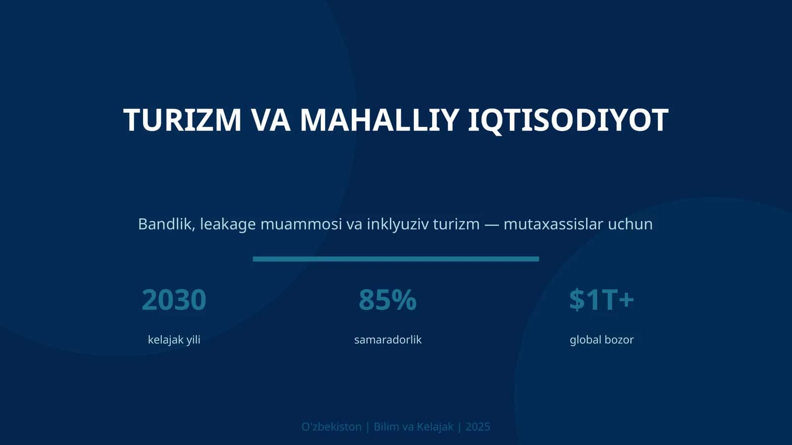Turizm va mahalliy iqtisodiyot