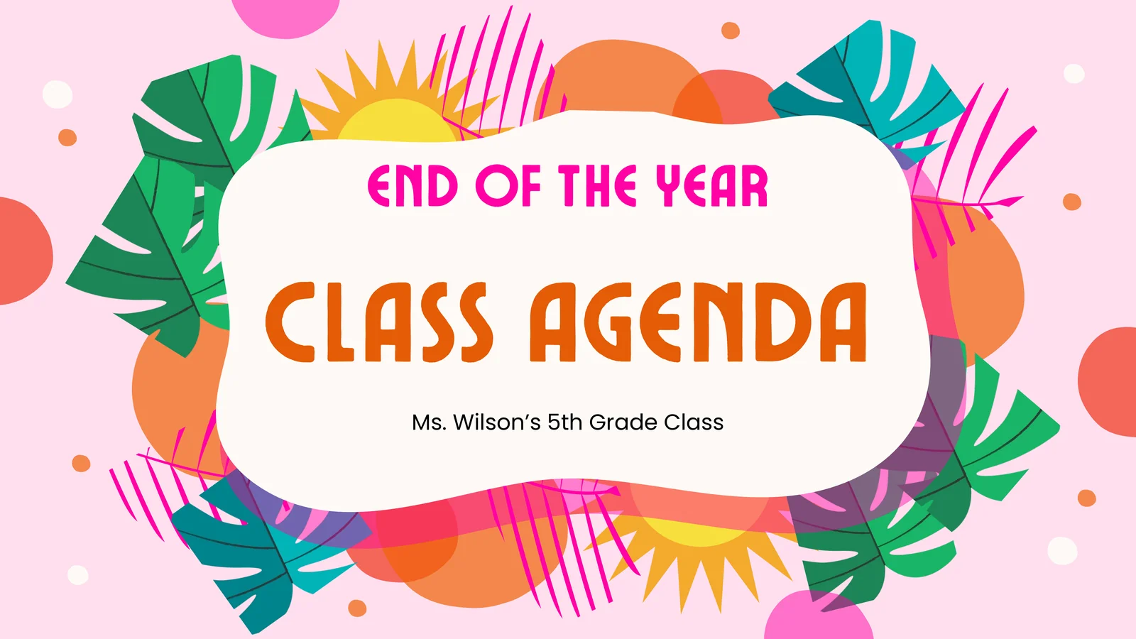 Class Agenda