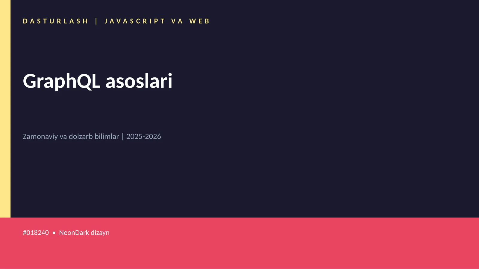 GraphQL asoslari