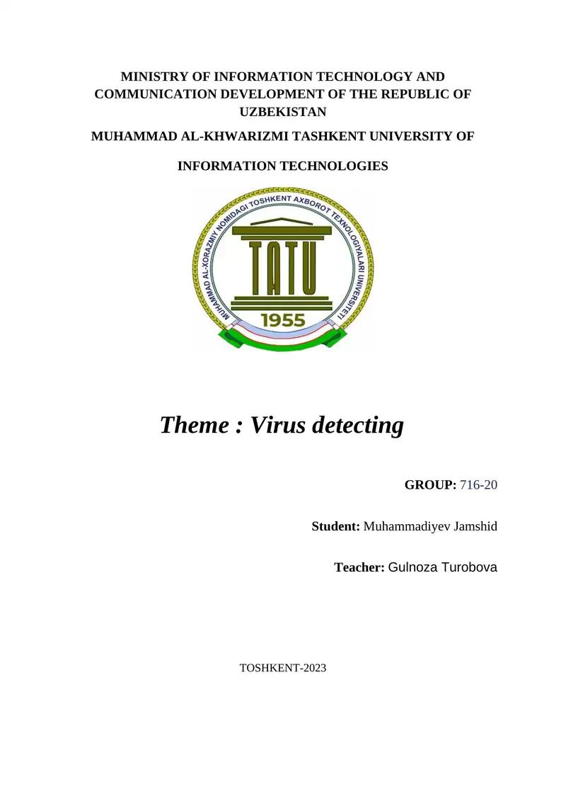 Virus detecting