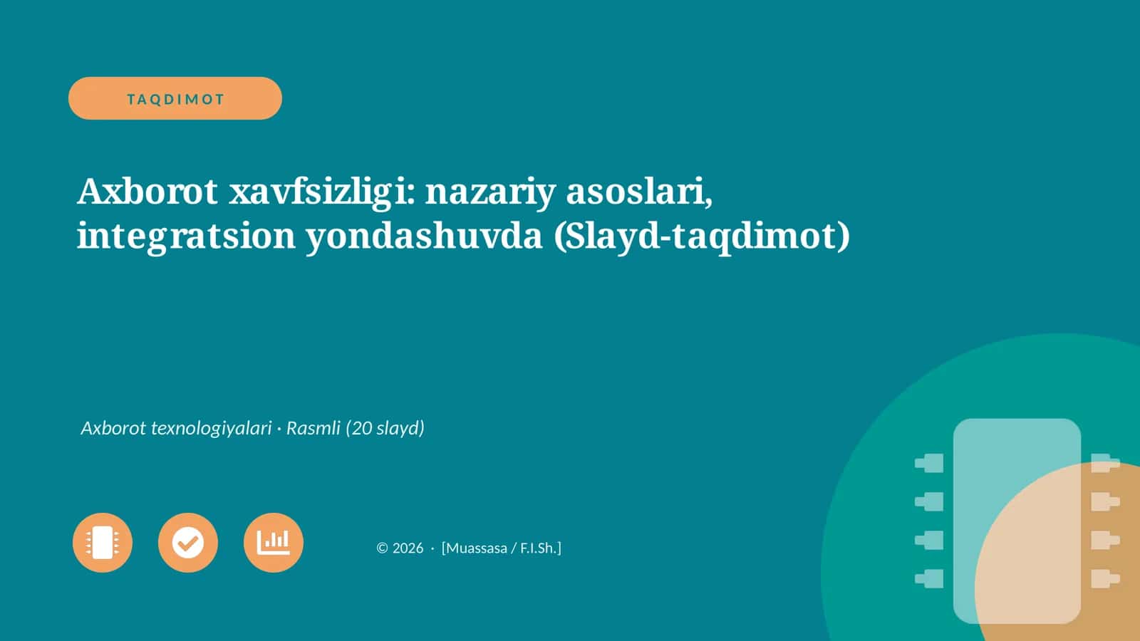 Axborot xavfsizligi: nazariy asoslari, integratsion yondashuvda