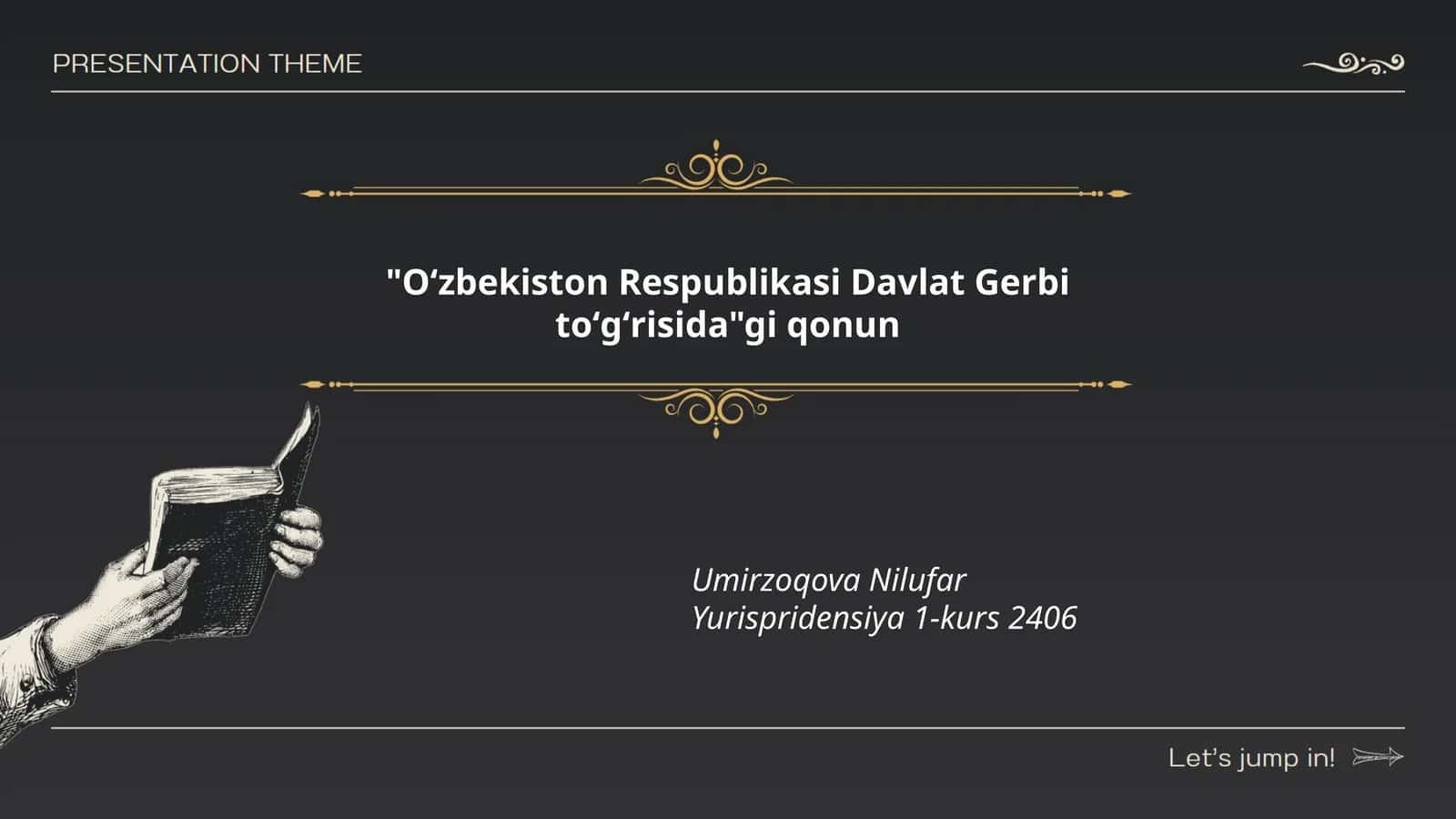 "Oʻzbekiston Respublikasi Davlat Gerbi toʻgʻrisida"gi qonun
