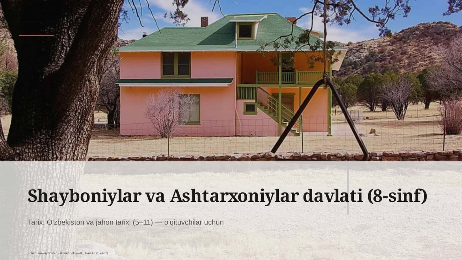 Shayboniylar va Ashtarxoniylar davlati (8-sinf)