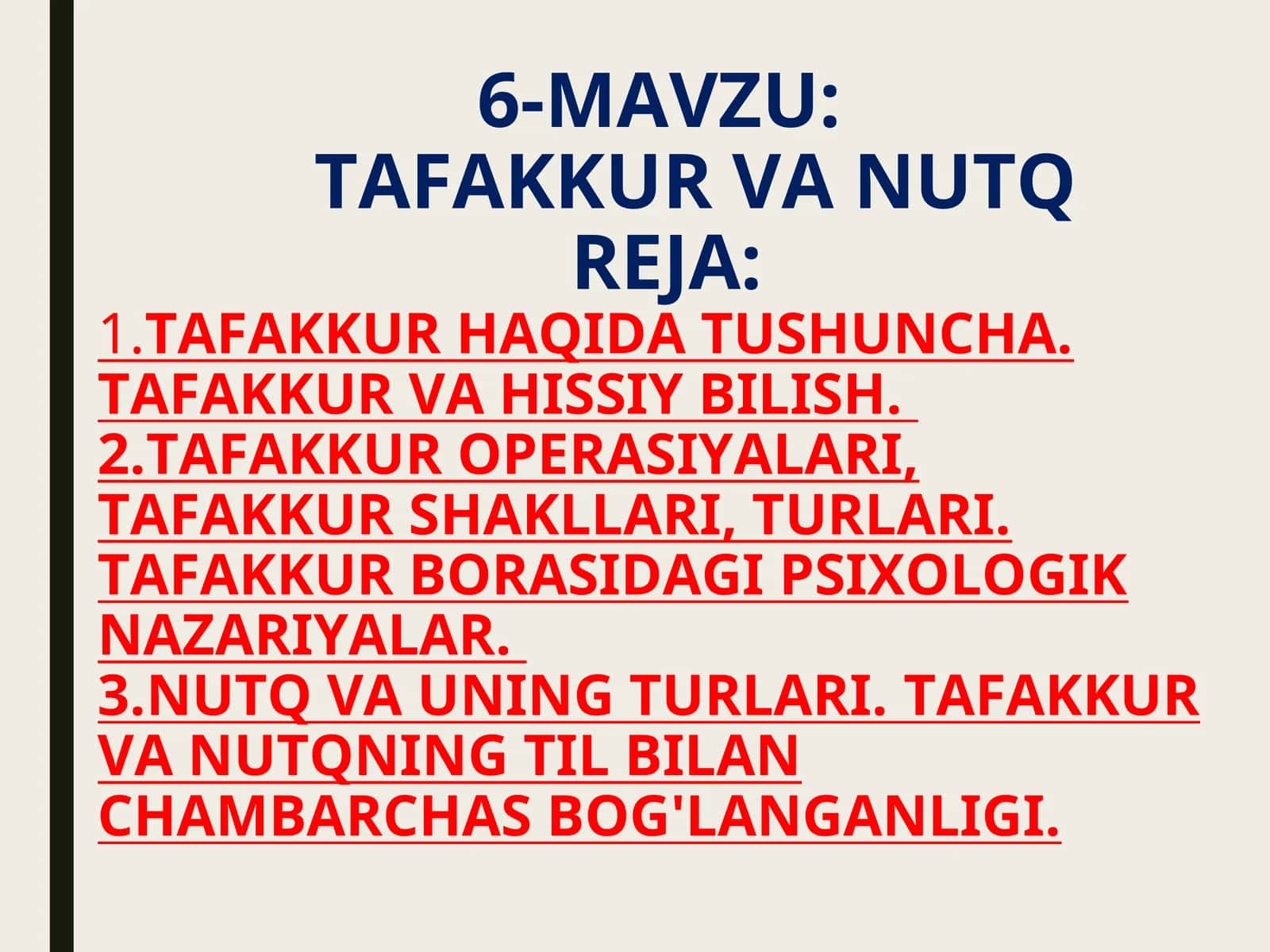 TAFAKKUR VA NUTQREJA