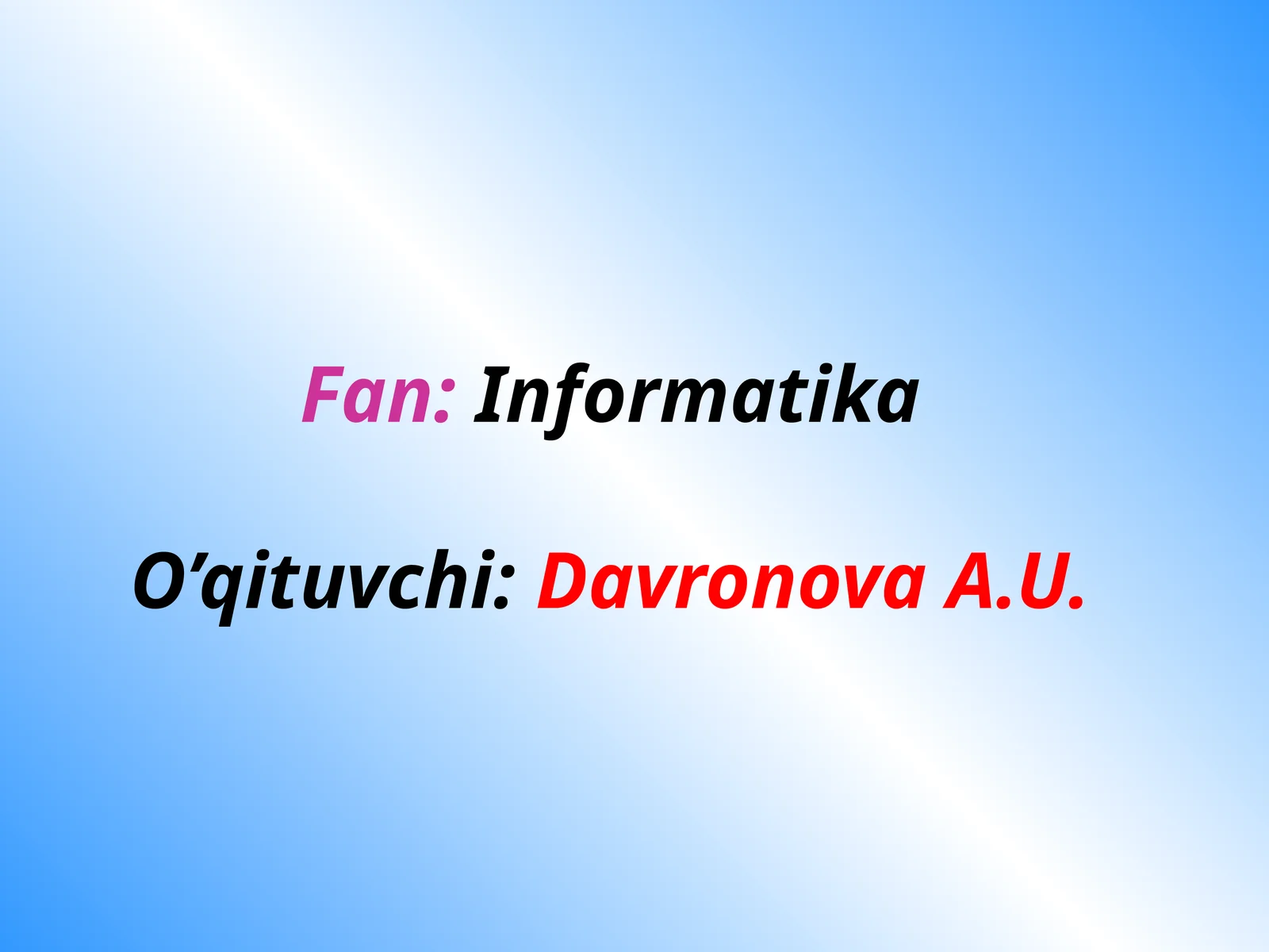 Matematik formulalar bilanishlash