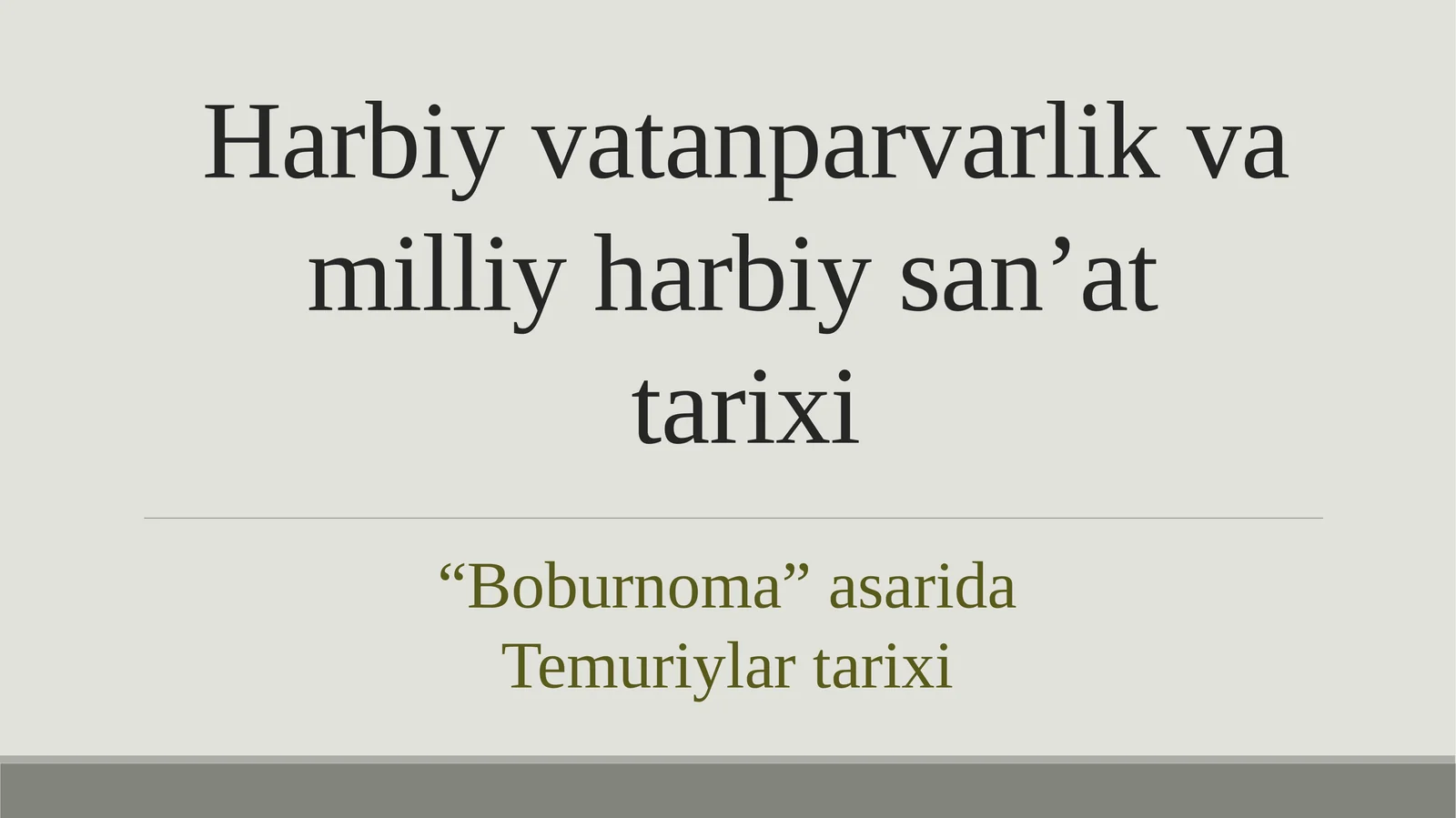 “Boburnoma” asarida Temuriylar tarixi
