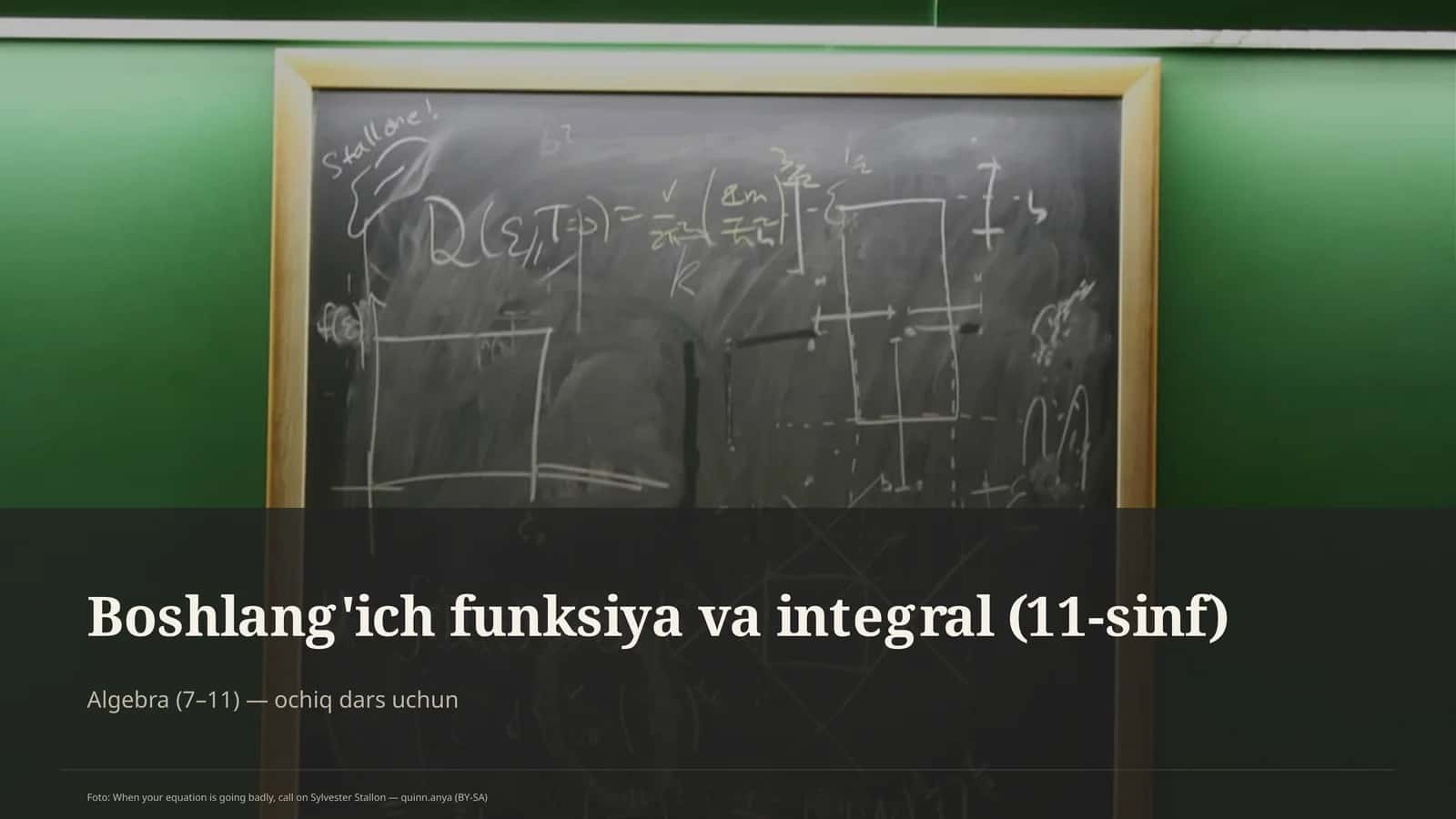 Algebra (7–11) — ochiq dars uchun