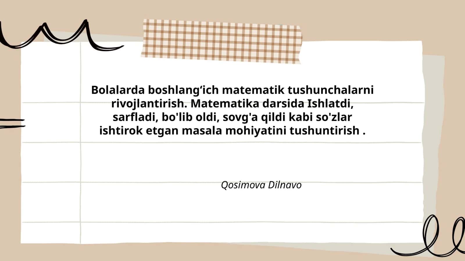 Bolalarda boshlangʻich matematik tushunchalarni rivojlantirish