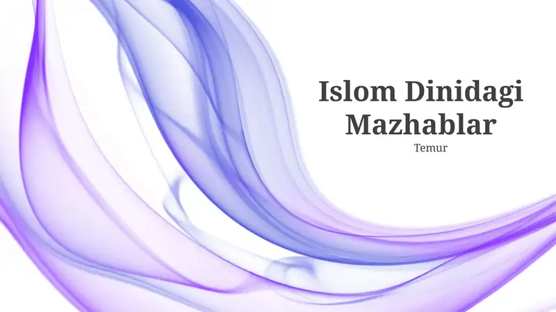 Islom Dinidagi Mazhablar