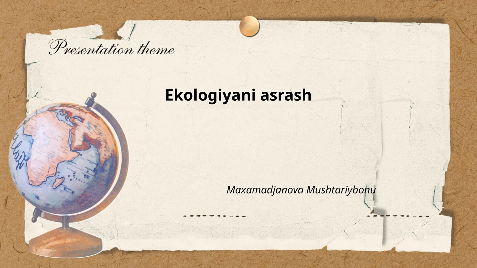 Ekologiyani asrash